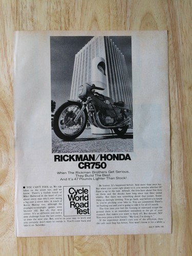Vintage 1974 rickman honda - 1974,