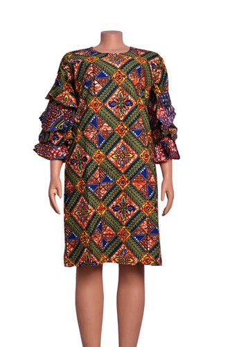 Orange green women - green, african