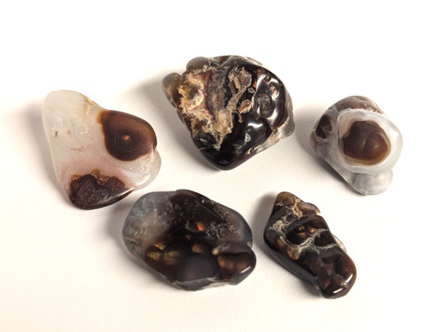 5pc lot fire agate gemstone - fire,