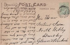 Genealogy Postcard - Daw?, Fortune Farm, North Nibley, Dursley, Glos GL3879