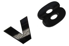 Gloss Black V8 Lettering for Range Rover L322 TDV8 Vogue HSE 4.4 autobiography