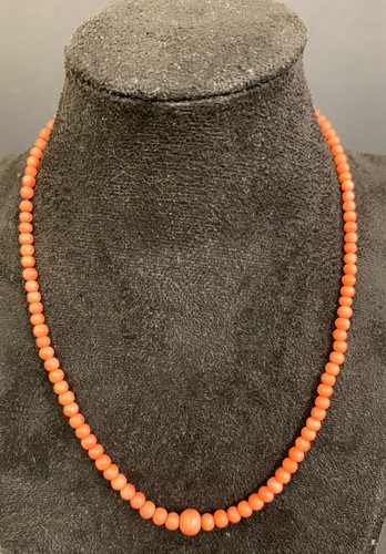 Vintage chinese coral bead - coral,