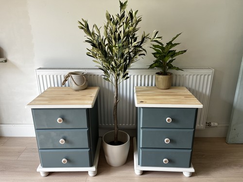 Upcycled solid wood bedside - upcycled,