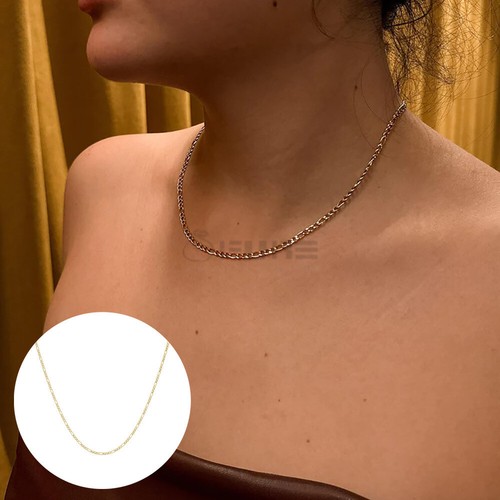 Elegant gold figaro link chain - elegant,