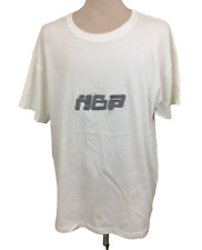Hood By Air Men's T-Shirt White Cotton 3D Grey HBA Logo Crew Neck New* F1