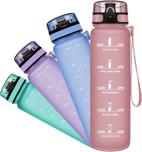 Sports water bottle with - water,