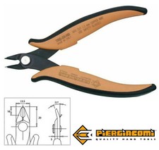 Piergiacomi Electronic Side Cutters 128mm Cable Wire Snips Up to 16AWG TRE-03-NB
