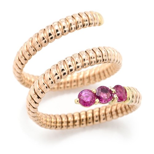 18k rose gold snake - rose, 0.2ct