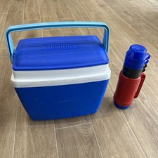 Large Vintage Green Thermos Cool Box Cooler With Lid 42 x 40cm x 28cm Flask