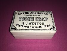 SCARCE C1880s S.J.WESTON WESTBOURNE TERRACE LONDON MYRRH&BORAX TOOTH SOAP POTLID