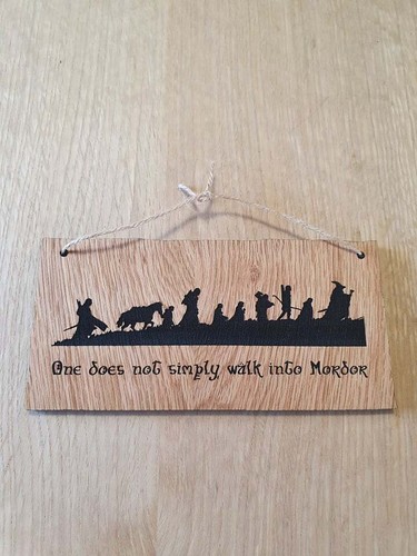 Lasercut wooden sign lotr - lasercut,