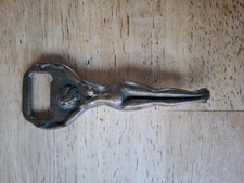 Vintage Art Deco Brass Nude Lady Hand Bottle Opener Retro