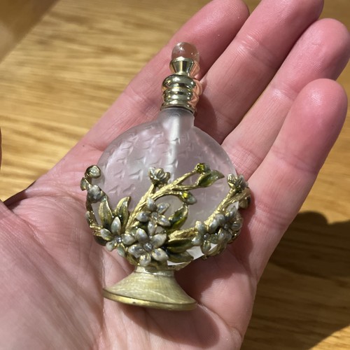 Glass perfume bottle floral - perfume,
