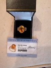 9ct Gold and Citrine  ring. Size N