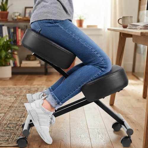 Sleek black ergonomic kneeling - black,