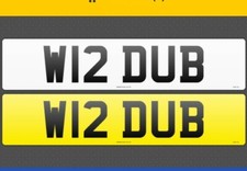 cherished registration number plate certificate W12 DUB vw volkswagen dub golf