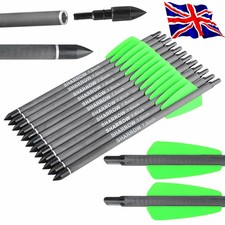 12X Carbon Arrows Bolts 7.5'' 15" Screw 100gr Arrowhead Archery Mini Bow Hunting