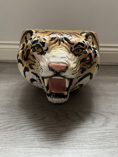 Mid century hand - painted, tiger