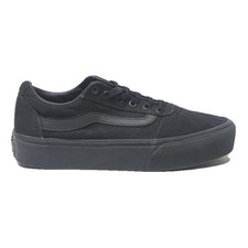 VANS Old Skool Mens Low Top Trainers Black Canvas UK 7 Classic Skate Shoes