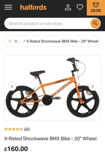 Rated shockwave bmx bike - shockwave,
