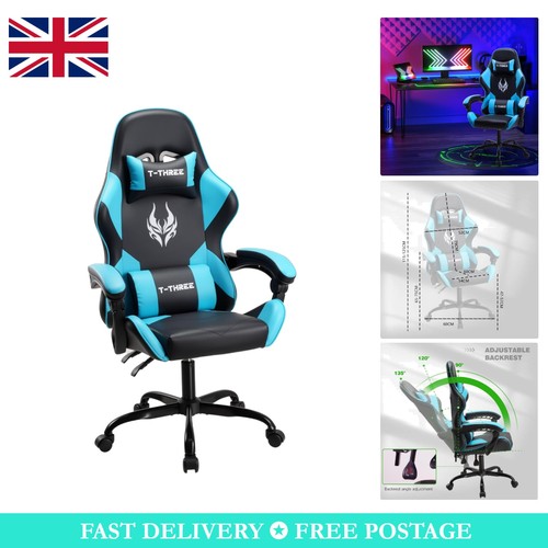 Stylish blue high back office - high-back,