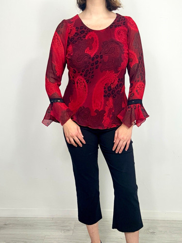 Vintage red black - red, &