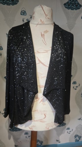 Sparkly black silver waterfall - sparkly,