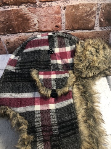 Adults check trapper hat faux - trapper,