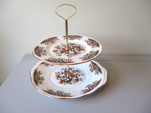 Colclough tier cake - colclough, stand