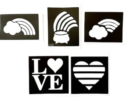 Rainbow pride love stencils - pride,