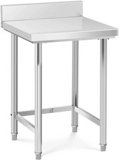 Royal Catering Kitchen Work Prep Table 200kg Capacity Stainless Steel 64 x 64 cm