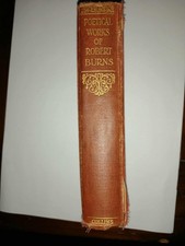 Vintage Poetical Works of Robert Burns Book Red & Gold Edition