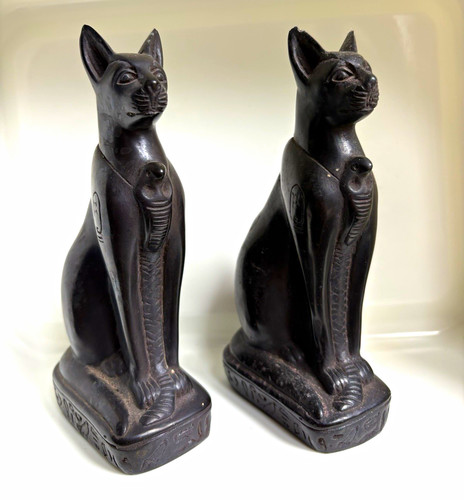 Pair egyptian style black cat - black,