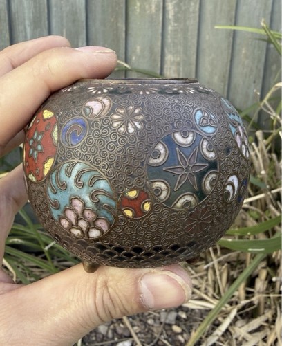 Japanese cloisonné bowl - japanese, pot