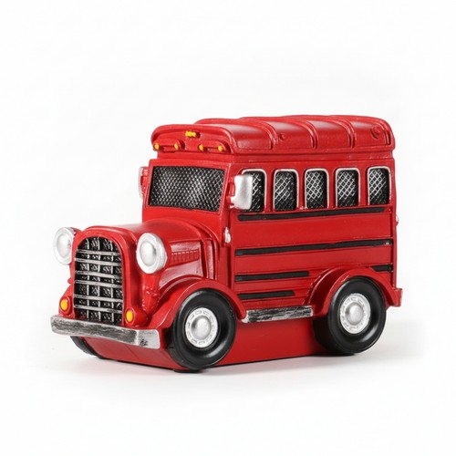 Vintage bus figurine painted - figurine,