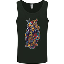 Funny Steampunk Pirate Owl Mens Vest Tank Top