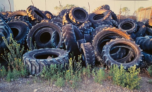 Vintage tire salvage - salvage, scrap