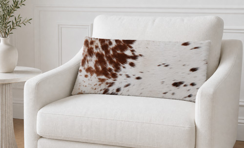 100 natural cowhide pillow - natural,