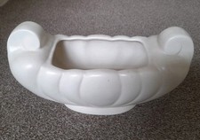 Original 1950's BURLINGTON WARE, By J Shaw & Brothers. 12" Deco Style Cream Vase