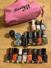 21 Barry m Job Lot Nail Paint Polish Varnish Makeup Bag Rare Limited