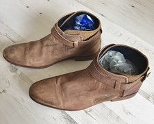 H By Hudson Vintage Rare Men’s Boots Tan, Buckle Up, Leather & Suede UK 12 EU 46