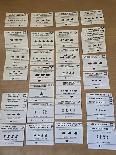Warhammer epic 40k army - epic, cards