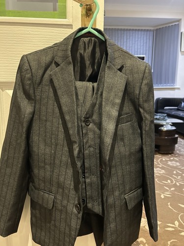 Grey three piece suit boys - grey,