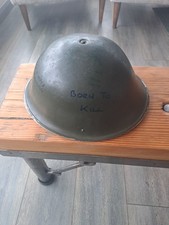 1975 Dated British Army Steel Turtle Helmet (From RAF Leuchars) Flight planning 