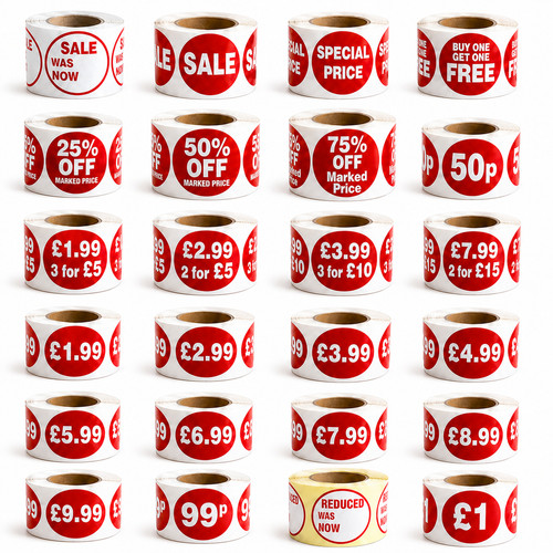 500x red sign self adhesive - 500x,