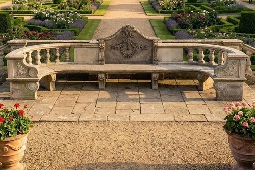 Hand carved neoclassical stone - carved,