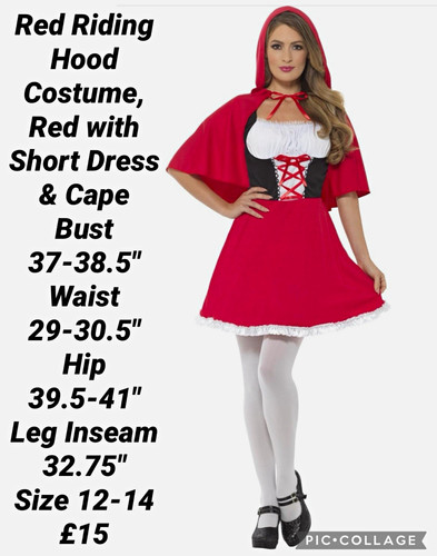 Womens little red riding hood - red,