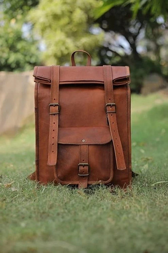 Goat leather backpack laptop - goat,