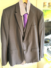 LUXURY MENS D&G DOLCE GABBANA ITALIAN NAVY 3 PIECE SLIM FIT SUIT 42R W32 X L32