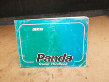 Fiat Panda 750cc 1000cc & 4X4 Owners Handbook